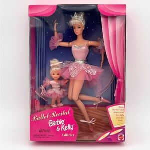 Mattel Barbie & Kelly 1997 Ballet Recital Doll Gift Set New In Box Sealed